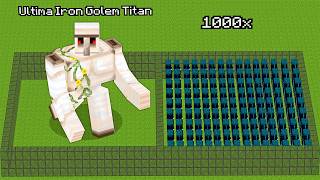 ULTIMA IRON GOLEM TITAN vs 1000 WARDENS in Minecraft