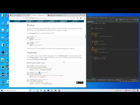 Flask tutorial 5  - Routing part 1