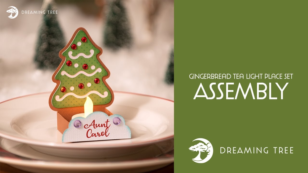 SVG File - Gingerbread Tea Light Place Set - Assembly Tutorial