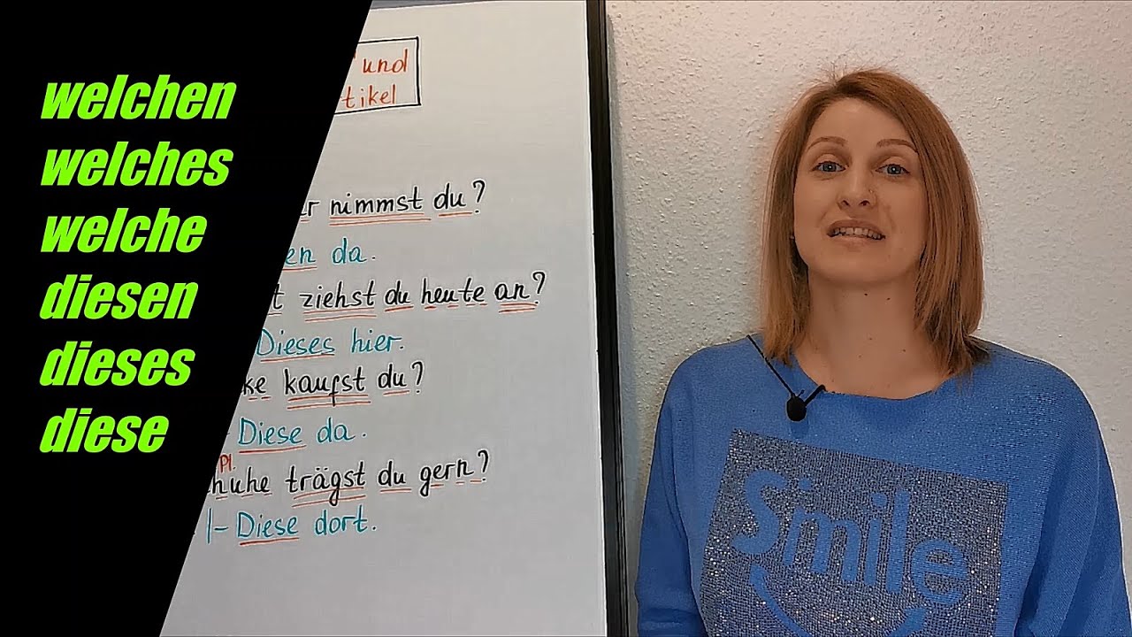 Demonstrativartikel (diese -s, -r) - Übung 1 mit Lösungen - A2 Deutsch - Grammatik