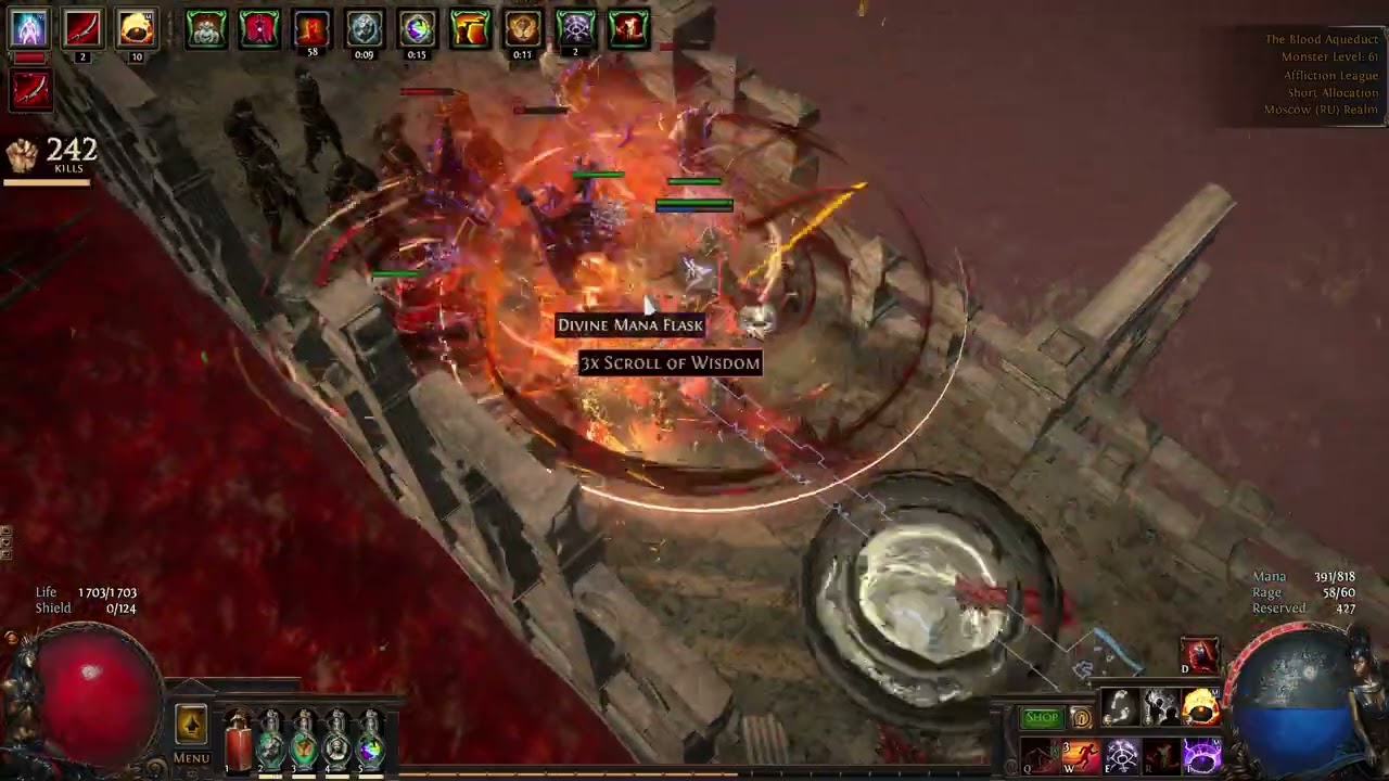 POE 3.23 Dancing Dervish rage generator with Affliction debuff