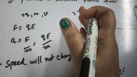 Motion of charge particles in uniform electric field