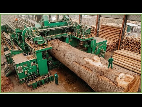 "El Aserradero Más Grande: De Tronco a Mesa (Proceso Completo)