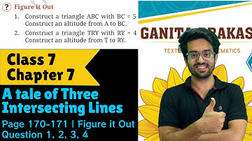 Question 1, 2, 3, 4 | Page 170, 171 | Class 7 | Chapter 7 | A Tale of Three Intersecting Lines