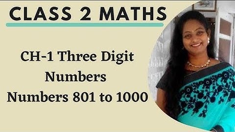 Numbers 801 - 1000 with Number Names/ Class 2 Math Ch 1 Three Digit Numbers Part 8/ Arya Publication
