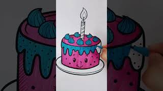 Cute Cake Coloring Pages for Kids  | Fun Coloring Activity