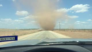 Driving Through a Dust Devil