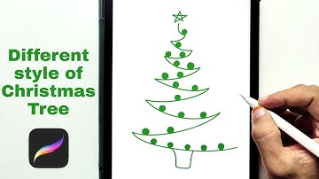 Christmas Tree Drawing Easy In Procreate