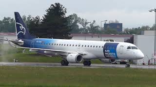 Embraer E195LR Air Montenegro 4OAOB | Take Off at LFMH Saint Etienne Airport