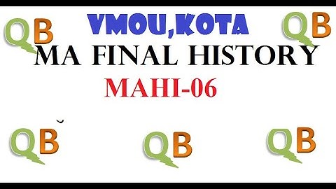 VMOU MA history final MAHI-06 Solved assignment