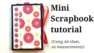 Two A4 sheet mini scrapbook/album tutorial | A4 sheet craft ideas