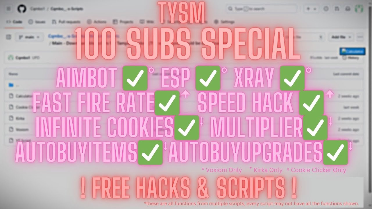 100 Subs Special - Release and Presentation of all scripts. - YouTube