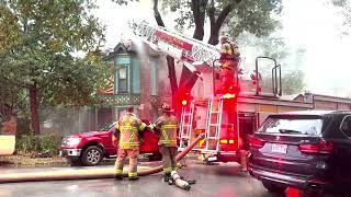 Firefighters respond to fire potentially caused by lightning at historic Little Rock house
Firefighters were responding to a fire likely caused by lightning Monday morning at a historic house in downtown Little Rock, authorities said.
Crews received a call reporting a house fire at 1221 Louisiana St. around 8 a.m. Monday, Little Rock Fire Department Capt. Jeremy Barber said.
Preliminary call notes say the fire was likely caused by lightning, but the official cause of the fire is still under investigation, Barber said Monday morning.
Story by: Jacie Sellars/Arkansas Democrat-Gazette
Get the latest Arkansas news: https://www.arkansasonline.com/
Follow us on Facebook: https://www.facebook.com/arkansasonline/
Follow us on Instagram: https://www.instagram.com/arkansasonline/ Firefighters respond to fire potentially caused by lightning at historic Little Rock house