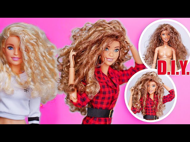 Encaracolando cabelo de boneca. Como fazer cachos na barbie ou