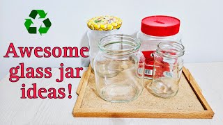 Easy and stylish ideas from glass jars! ♻😍