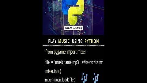 Play Music Using Python || Python Community || How to play audio files using Python