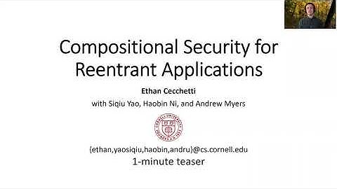 Compositional Security for Reentrant Applications