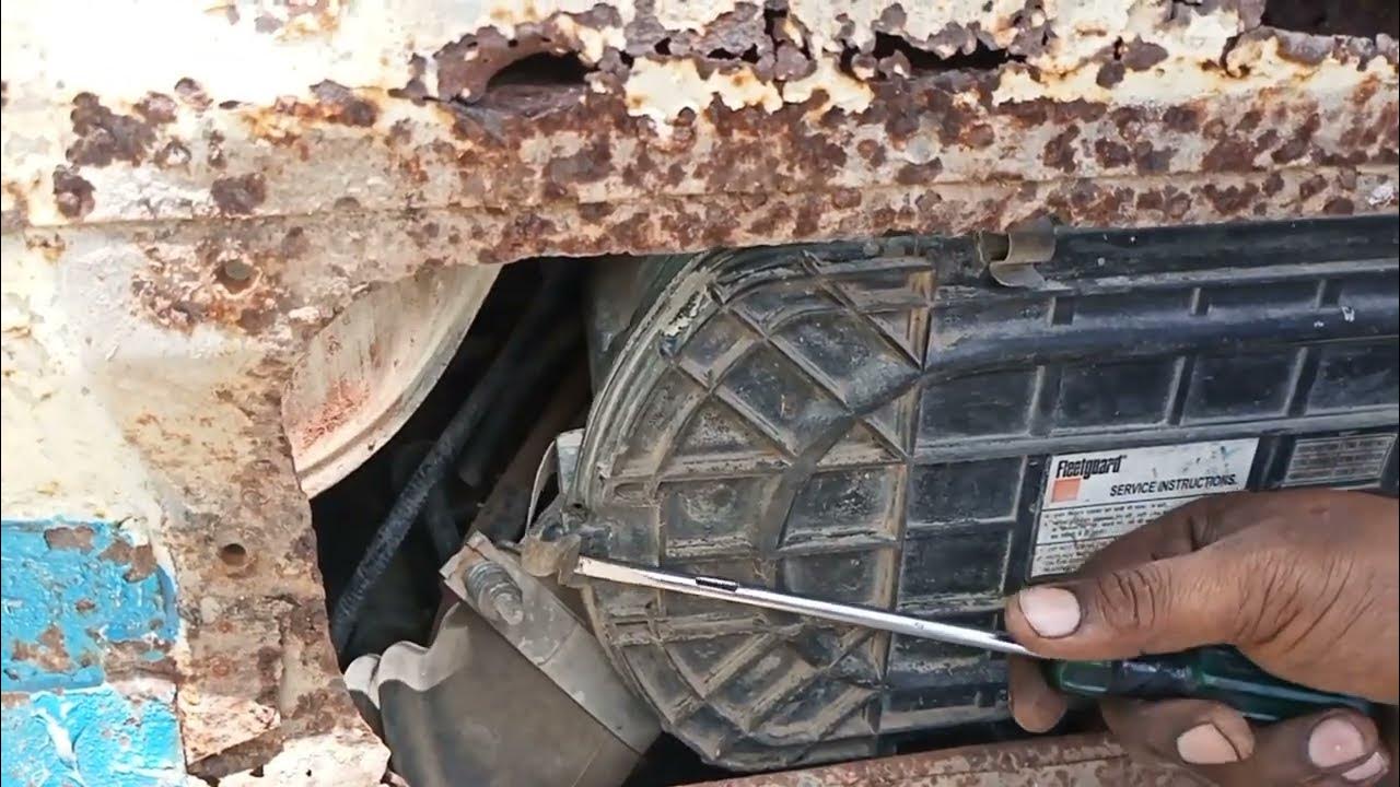 Tata Ace Air filter kaise saf kare // हाऊ टू टाटा एस एअर क्लिनर सविस