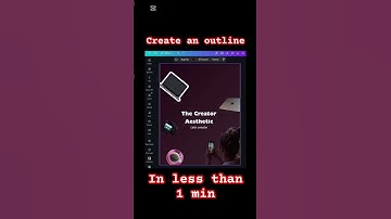 How to Create an Outline in less than 60 Secs. #canvatutorial #designtutorial #tutorial