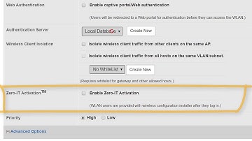 WLAN Basic Options on ZoneDirector Version 10