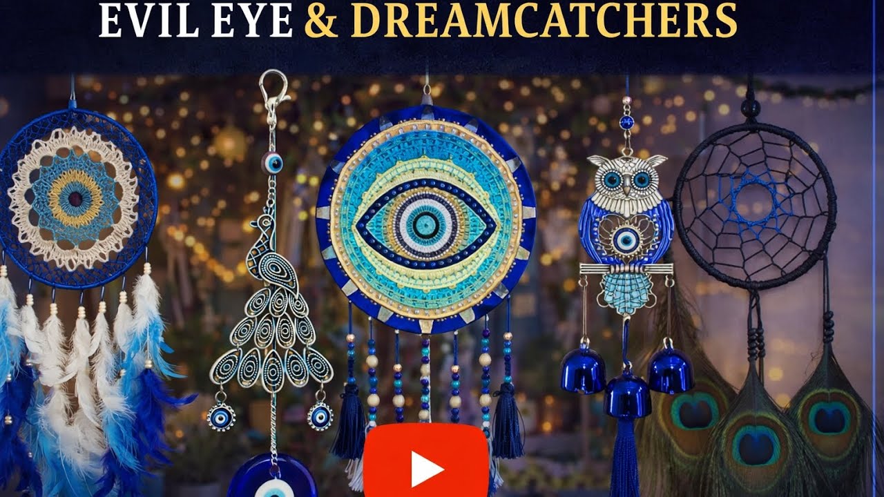 Evil Eye & Dreamcatcher Wall Décor | Handmade Blue Theme Collection🎉 # ...