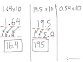 Multiplying Decimals by 10