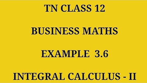 TN 12th Business maths chapter 3 example 3.6