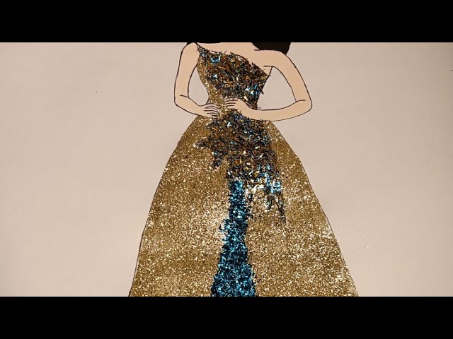 Fashion Drawing: How To Draw a Glitter Dress
