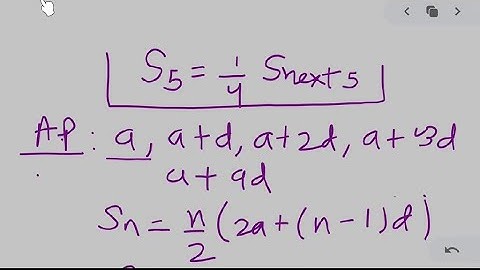 In an A.P., the first term is 2 and the sum of the five terms is one-fourth of next five term