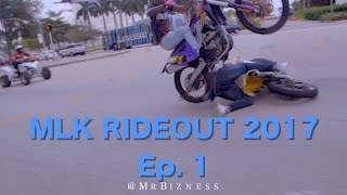 Atv & dirtbike riders from all over the world takes miami streets for
mlk weekend 2017. despite police force saying that they would shut it
down. ep...