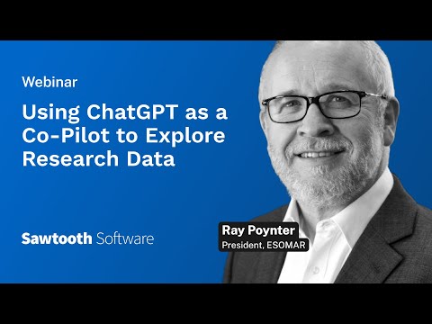 Using ChatGPT as a Co-Pilot to Explore Research Data - video from Sawtooth Software