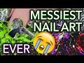 Splatter nails = Messiest nail art EVER