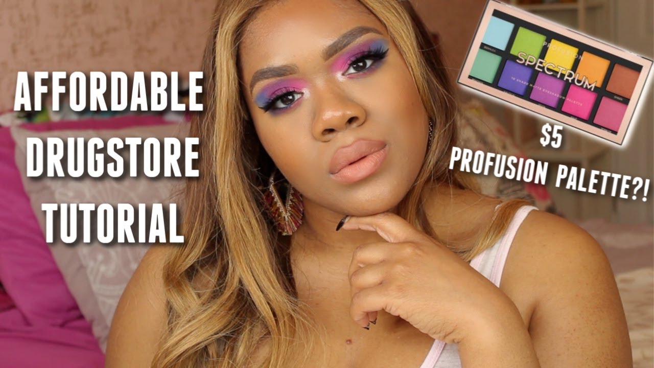 AFFORDABLE COLORFUL EYESHADOW | TESTING THE $5 PROFUSION SPECTRUM PALETTE!!