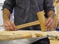 Making a hickory mallet