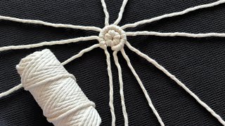 Macrame - Macrame Simple DIY Coaster🫕☕️⚪️ -  Easiest Macrame Step By Step Tutorial for Beginners