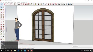 Sketchup / Creating a Arch door in Sketchup
