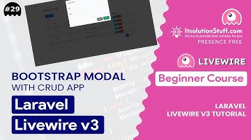CRUD with Bootstrap 5 Modal in Laravel Livewire 3 | EP 29