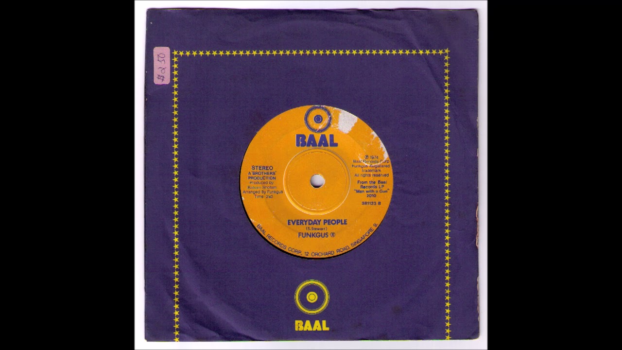 Funkgus - Everyday People (Sly & The Family Stone cover song from Singapore funk 45 7" vinyl)
