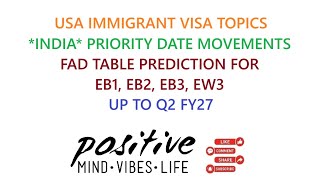 *INDIA* - EB CATEGORY PREDICTION UP TO Q2 FY27 - PRIORITY DATE MOVEMENTS IN FINAL ACTION DATE TABLE
