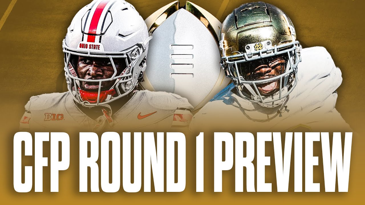 College Football Playoff Round 1 Preview - Notre Dame vs Indiana, Ohio ...