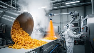 Inside an Automated Potato Chip Factory 🍟🏭: Slicing, Frying & Packaging (Full Process)