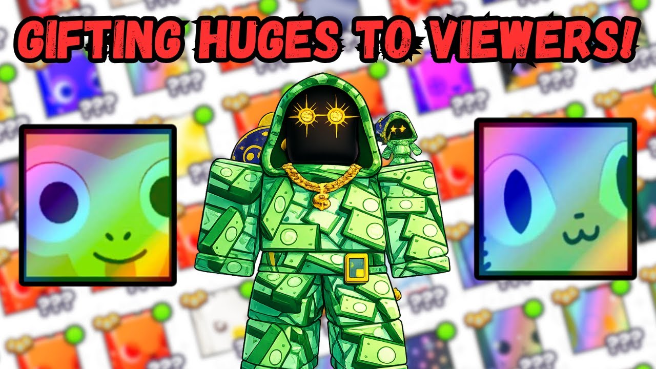 Pet Simulator 99 MASSIVE Giveaways| Giving away HUGES to ALL Viewers | Username: oMinertjee