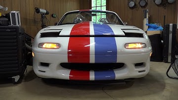 MX5 Tech Wink + Sleepy Eye mod for Mazda Miata NA installed