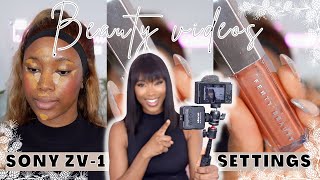 SONY ZV-1 CAMERA SETTING AND SETUP FOR FILMING BEAUTY VIDEOS | screenshot 5
