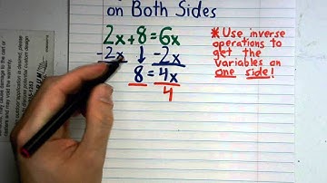 Solving Equations With Variables on Both Sides Tutorial