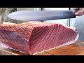 Bluefin Tuna Superb and Fabulous Cutting Skills and Deluxe sashimi