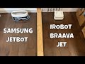 Samsung JetBOT Robot Mop VR20T6001 -VS- iRobot Braava Jet 240 *KIND OF*  Cleanup Test FAIL WILL REDO