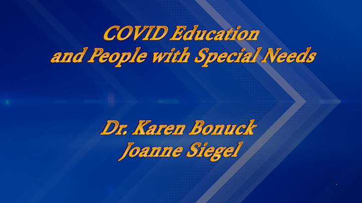 Abled and on Air:  COVID Education and People with Special Needs
