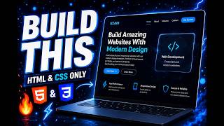 Build a Modern Landing Page with HTML & CSS | Glass Effect + Responsive Design