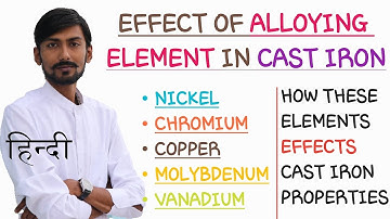 [HINDI] EFFECT OF ALLOYING ELEMENTS ON CAST IRON~EFFECTS OF NICKEL, CHROME, COPPER etc. ON CAST IRON